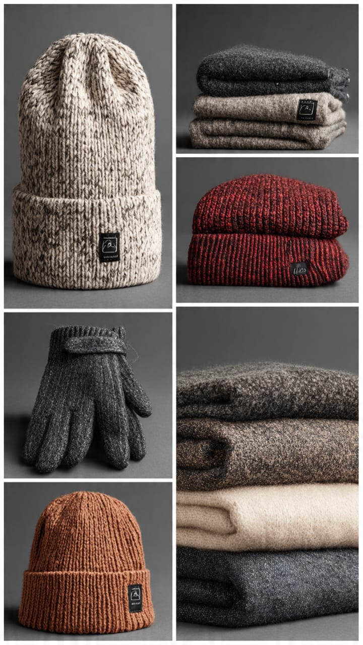 Young woman in a black beanie and hoodie outdoors, showcasing FashionRay winter streetwear style.