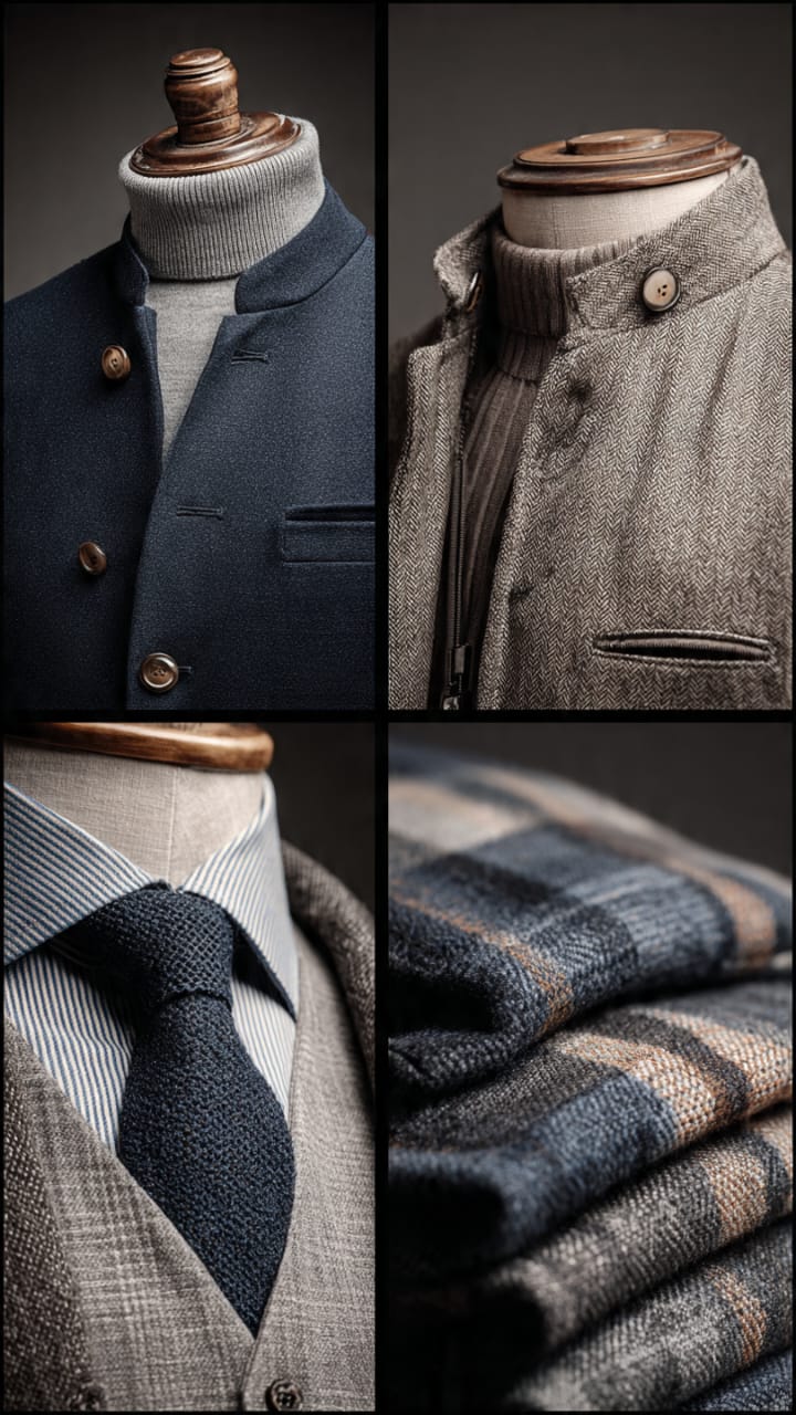 Man modeling men's fashion, wearing a khaki jacket, white t-shirt, and cap, FashionRay style