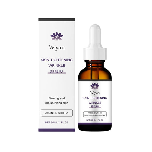 Wiyun skin tightening wrinkle serum bottle and box, firming moisturizing skincare product