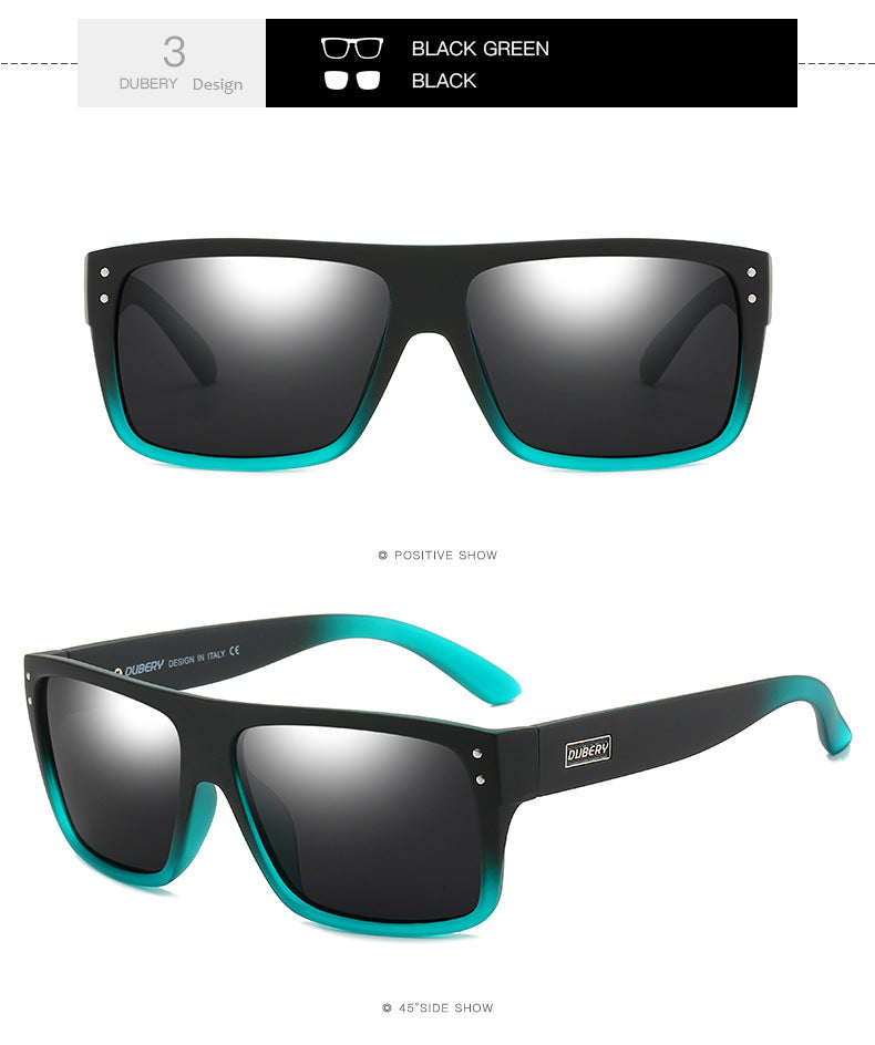 FashionRay Dubery black and green sunglasses with gradient frames and mirrored lenses