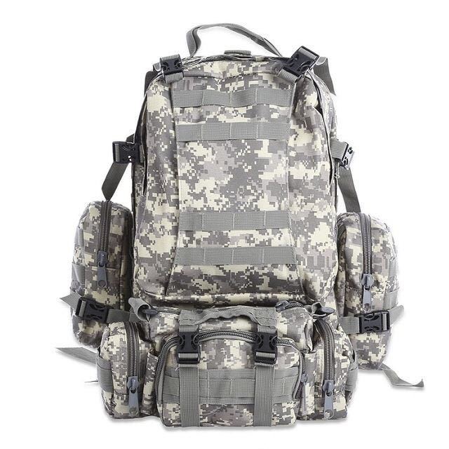 Digital camo tactical backpack with multiple compartments, durable zippers, FashionRay style