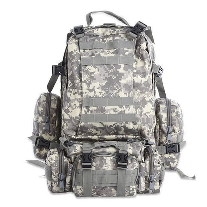Digital camo tactical backpack with multiple compartments, durable zippers, FashionRay style