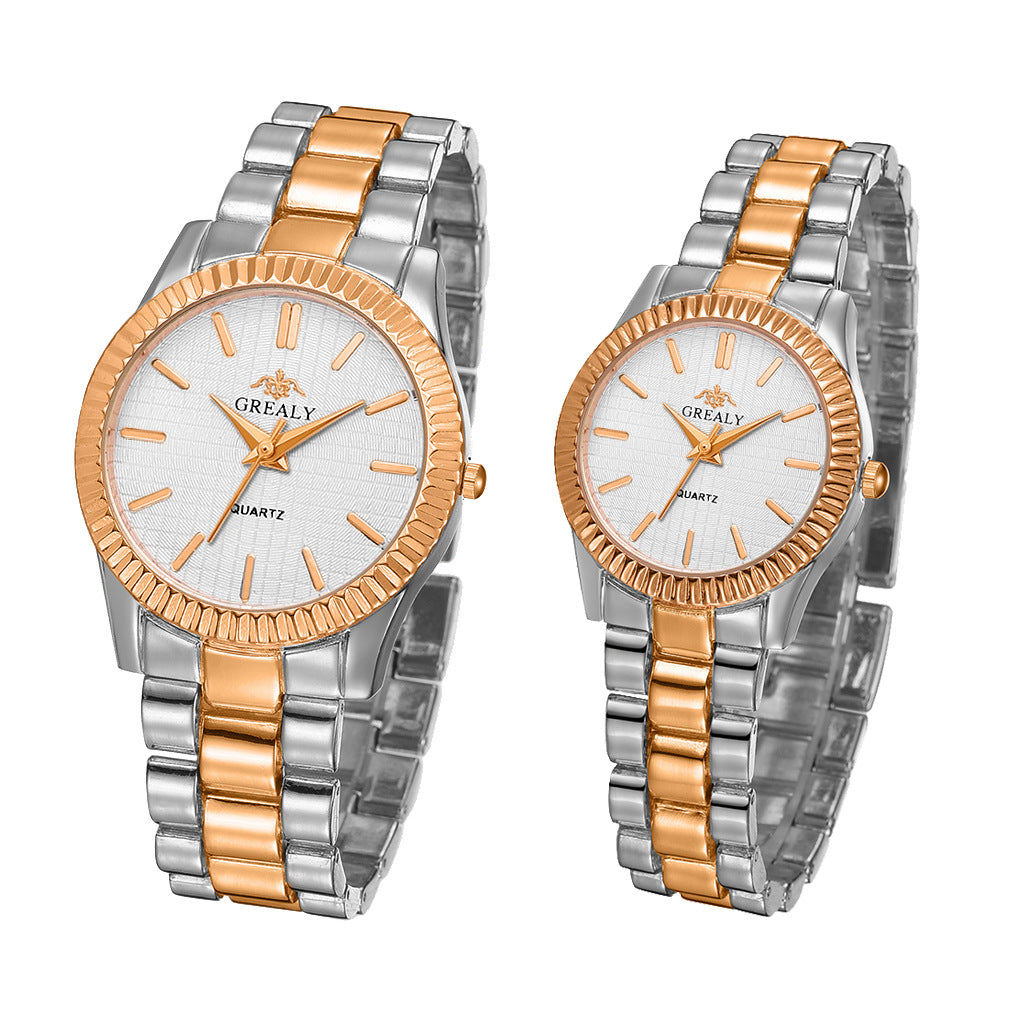 FashionRay stylish dual-tone silver and gold wristwatches with white dials