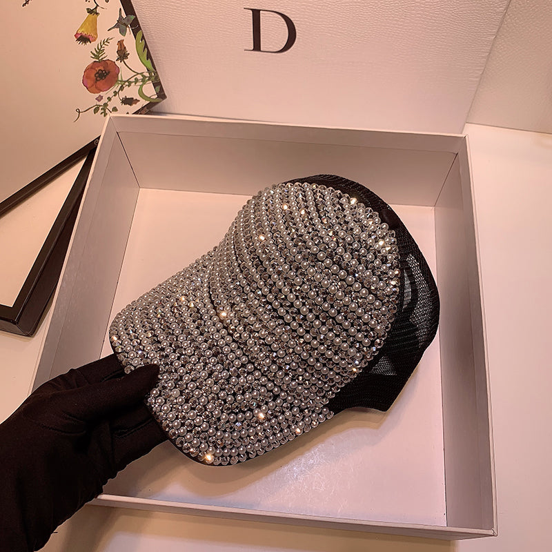FashionRay sparkling rhinestone baseball cap in a gift box, trendy accessory for bold style