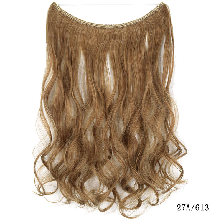 Wavy blonde hair extension piece, light brown and ash highlights, FashionRay accessory