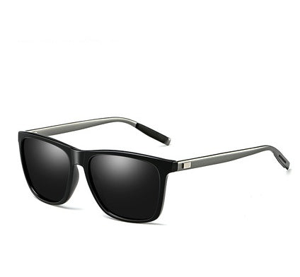 Sleek black square sunglasses with dark lenses, modern fashion accessory from FashionRay