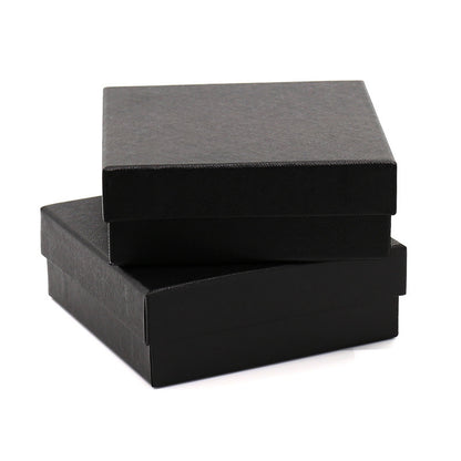 Two stacked black gift boxes on a white background, FashionRay packaging