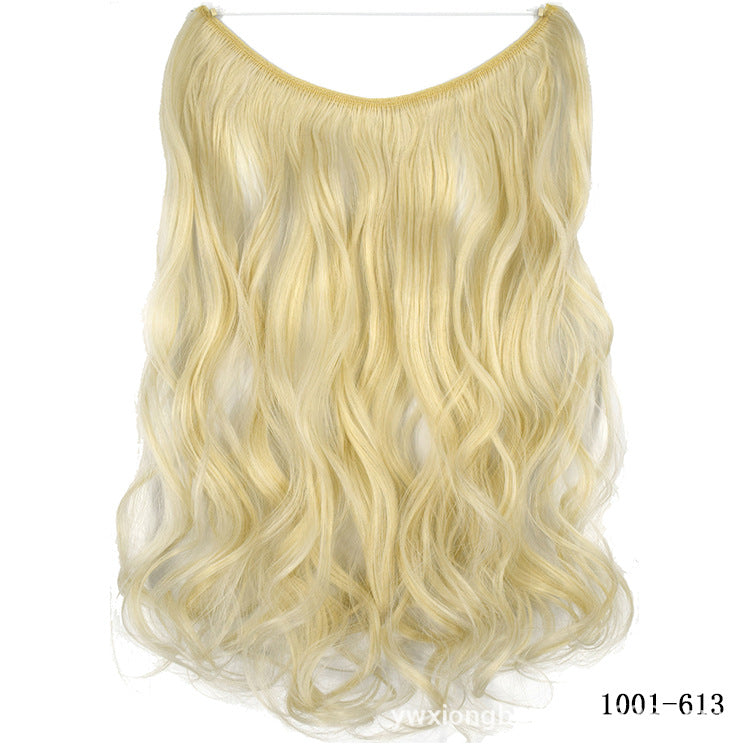 Blonde wavy hair extension on white background, FashionRay bold style accessory