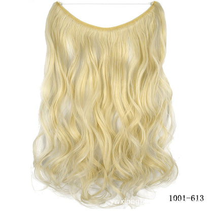 Blonde wavy hair extension on white background, FashionRay bold style accessory