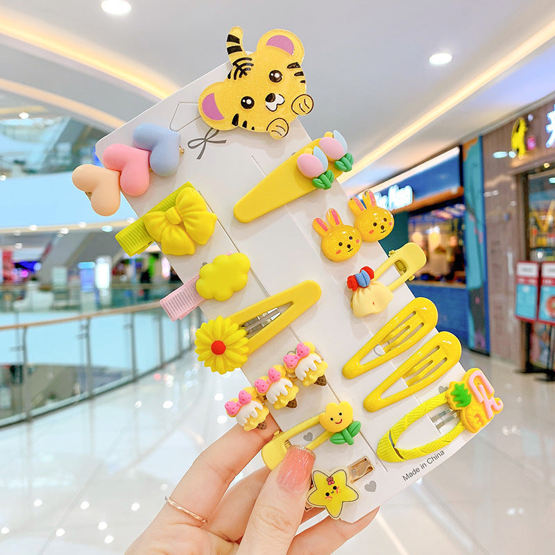 Colorful cute hair clips with animal and floral designs displayed in a shopping mall, FashionRay