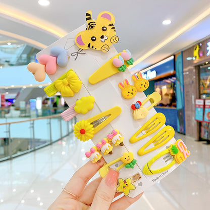 Colorful cute hair clips with animal and floral designs displayed in a shopping mall, FashionRay