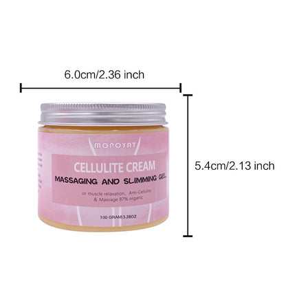 Mopoyant cellulite cream jar, massaging slimming gel, 100g, size shown, FashionRay skincare