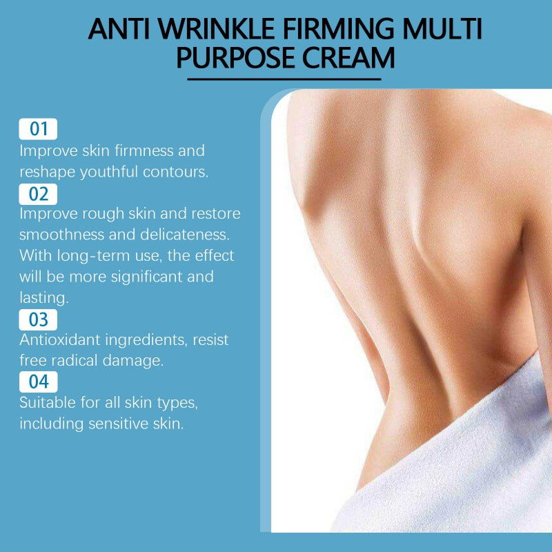 Anti wrinkle firming cream benefits list and smooth bare back promoting youthful skin care for FashionRay.