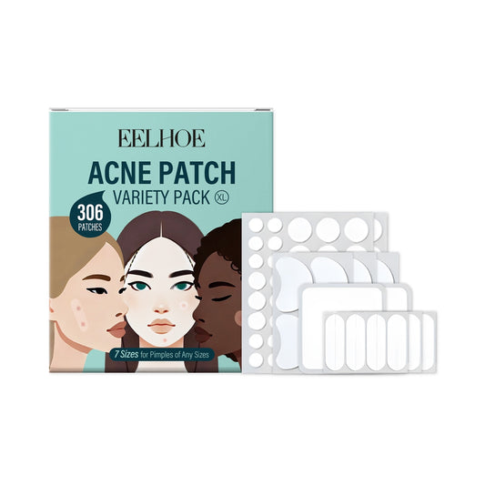 EELHOE acne patch variety pack with 306 pimple patches in assorted sizes, FashionRay skincare