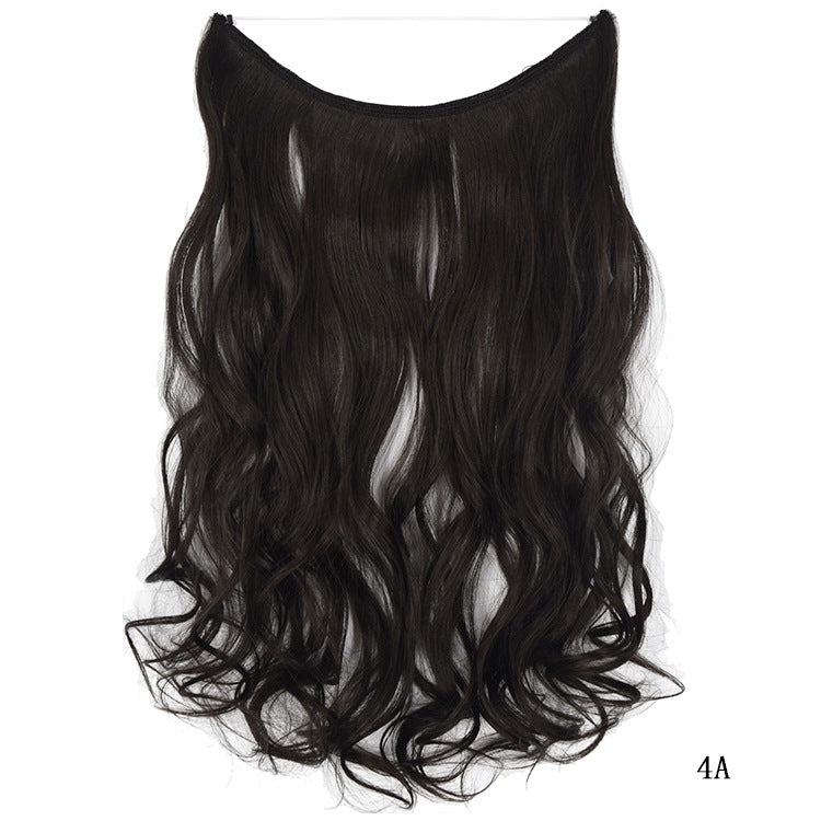Dark brown wavy hair extension piece displayed on white background, FashionRay accessory