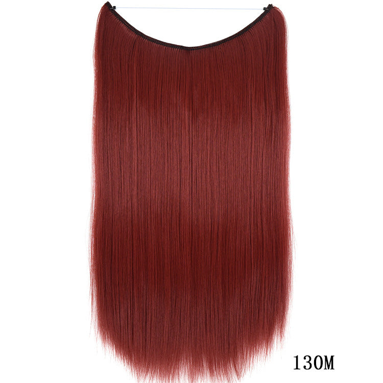 FashionRay straight dark red synthetic hair extension, sleek and smooth, shade 130M