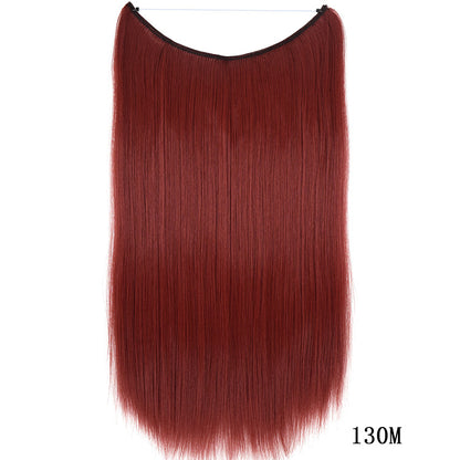 FashionRay straight dark red synthetic hair extension, sleek and smooth, shade 130M