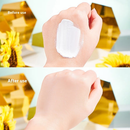 Hand with skincare cream before and after use, showcasing smooth skin, FashionRay beauty