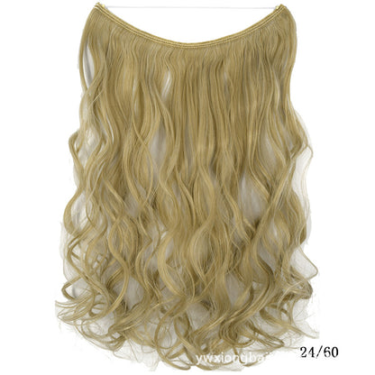 FashionRay long wavy blonde hair extension, trendy synthetic clip-in piece
