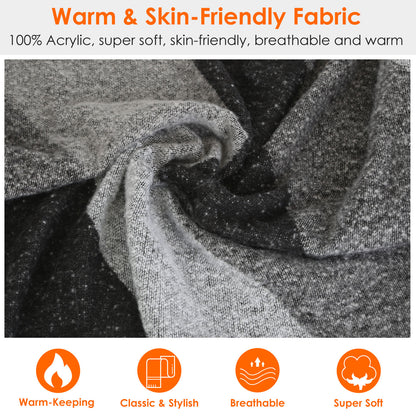 Warm, skin-friendly grey acrylic fabric closeup highlighting softness and breathability for FashionRay