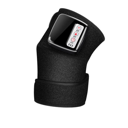 Black adjustable knee wrap with digital heating pad, FashionRay wellness accessory