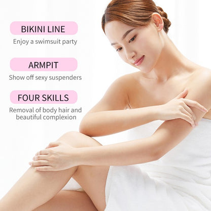 Woman in towel showing smooth skin, highlighting body hair removal and skincare benefits for FashionRay.