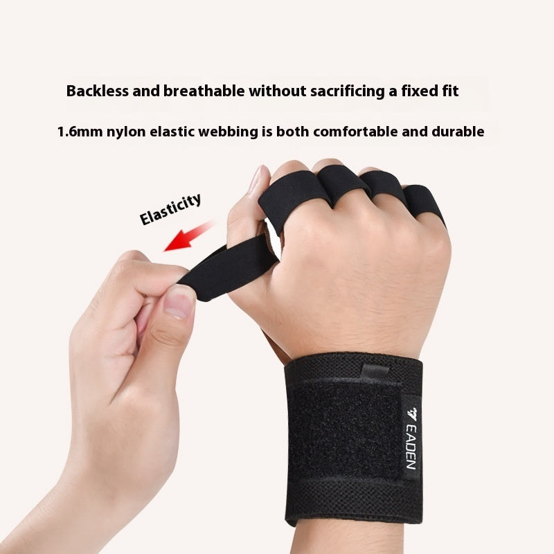 Elastic nylon finger and wrist support brace for comfort and durability, showcased on a hand from FashionRay.