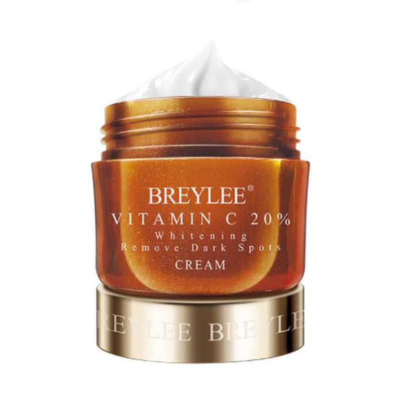 BREYLEE Vitamin C 20% cream in amber jar for dark spots, skincare at FashionRay
