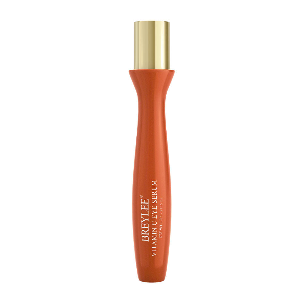 BREYLEE Vitamin C Eye Serum in orange and gold bottle on white background, FashionRay skincare