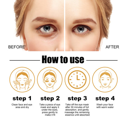 Eye mask before and after results, step-by-step usage instructions, FashionRay skincare guide
