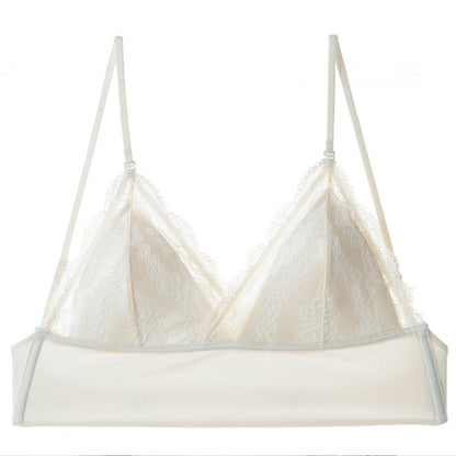 FashionRay cream lace bralette with adjustable straps, trendy and comfortable lingerie