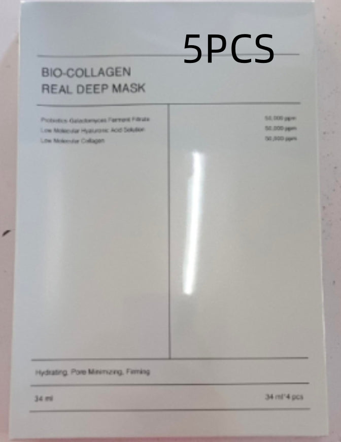 Bio-collagen real deep mask 5pcs pack, hydrating pore minimizing face masks from FashionRay