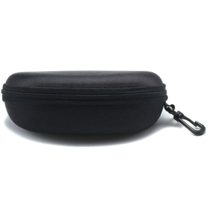 Black hard-shell zippered carrying case with a clip, FashionRay accessories