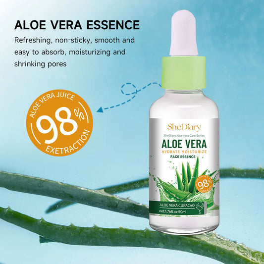 Aloe vera face essence serum with 98% extract, moisturizing skincare by FashionRay