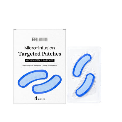 Micro-Infusion Targeted Patches box with blue microneedle skincare patches, 4 pieces, FashionRay