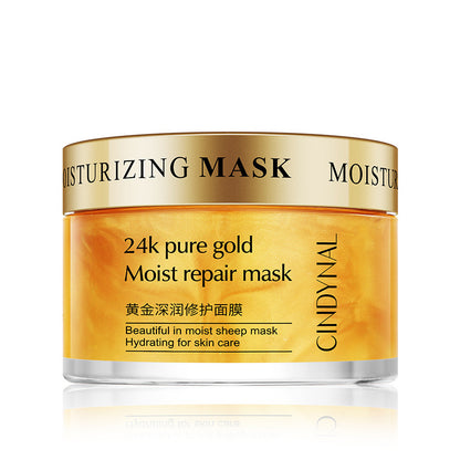 CINDYNAL 24k pure gold moisturizing repair mask jar for hydrating skincare, FashionRay